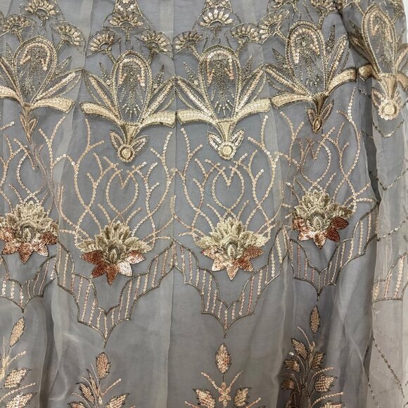 Organza long dress with chiffon dupatta - Picture 10 of 10